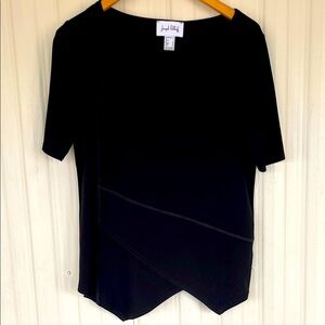 JOSEPH RIBHOFF Elegant Black Knit Top Womens 4
